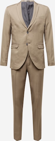 JACK & JONES Slim fit Suit 'COSTA' in Brown: front