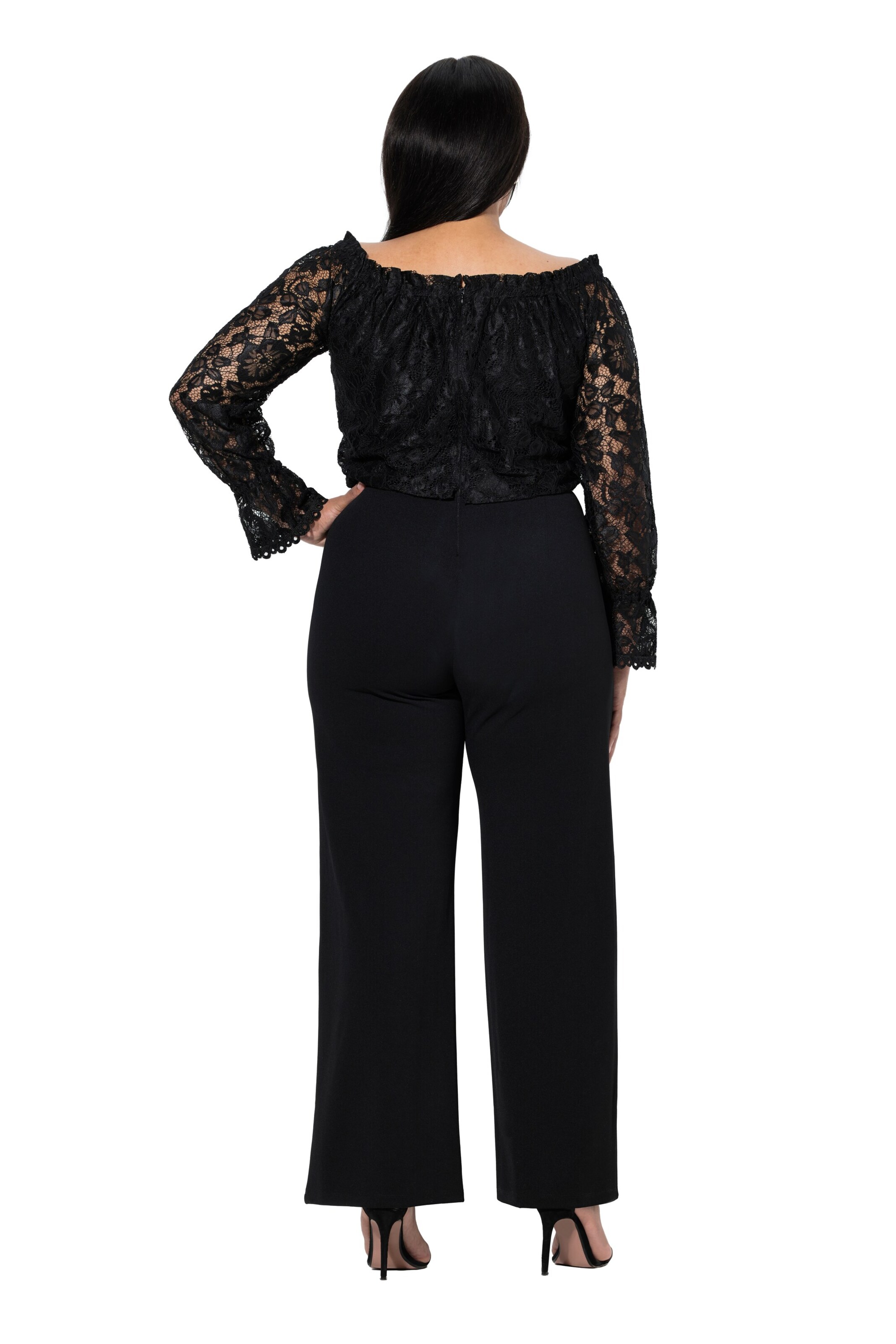 Ulla Popken Regular Jumpsuit in Zwart
