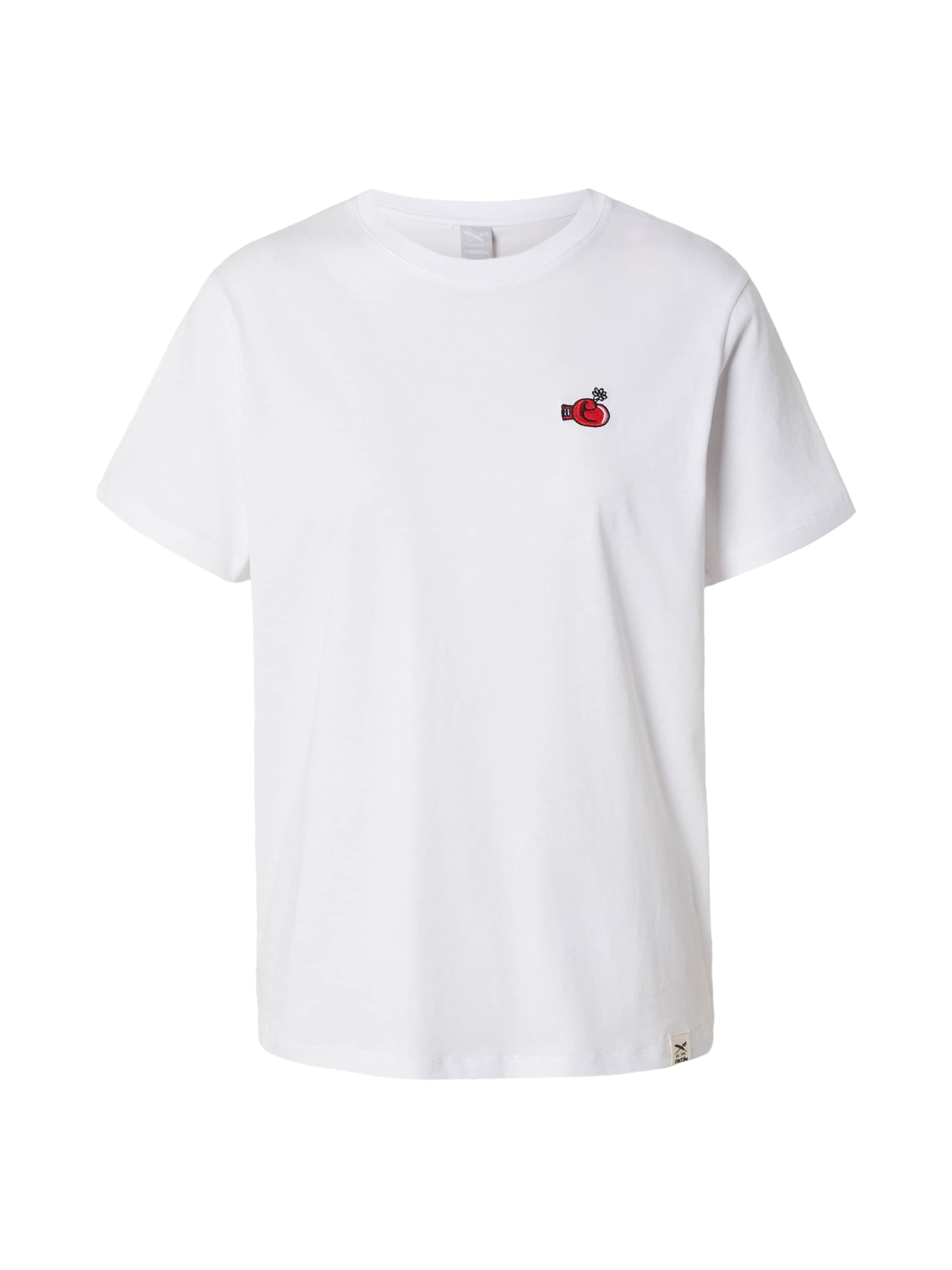 Iriedaily - Camiseta 'Box Flower' en blanco: frente