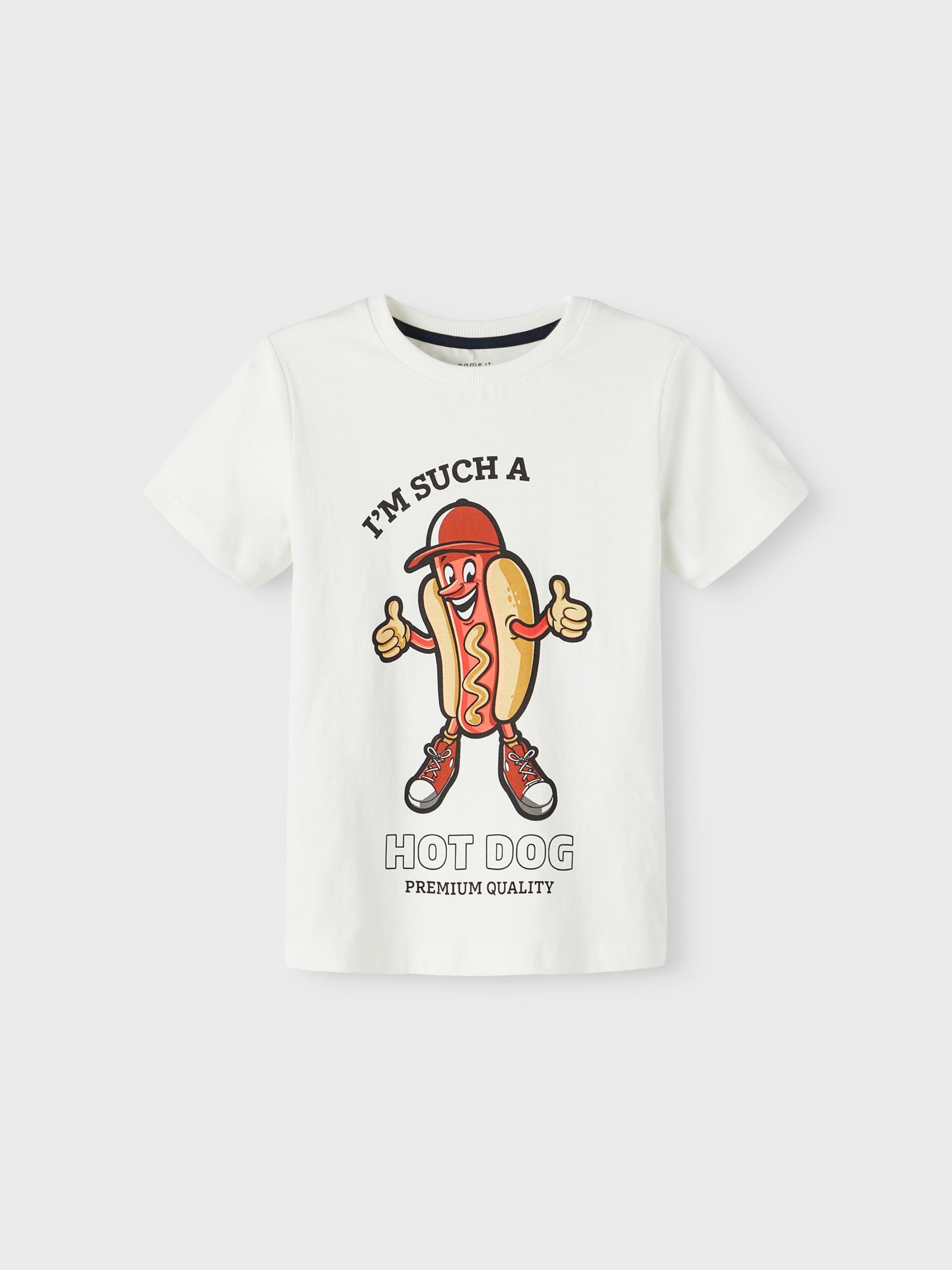 Kinder Teens (Gr. 140-176) NAME IT T-Shirt in Weiß - QY11024