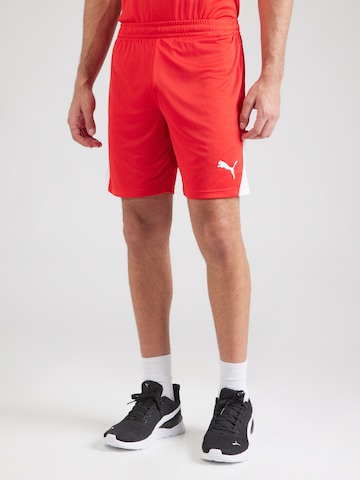 PUMA regular Παντελόνι φόρμας 'TeamLIGA26' σε κόκκινο: μπροστά