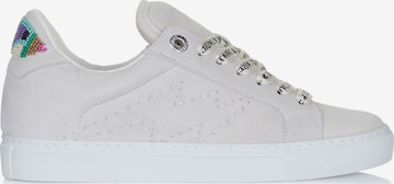 Zadig & VoltaireNiske tenisice 'Zadig & Voltaire LA FLASH FOLK BEADS Sneaker weiß' - bijela boja: prednji dio