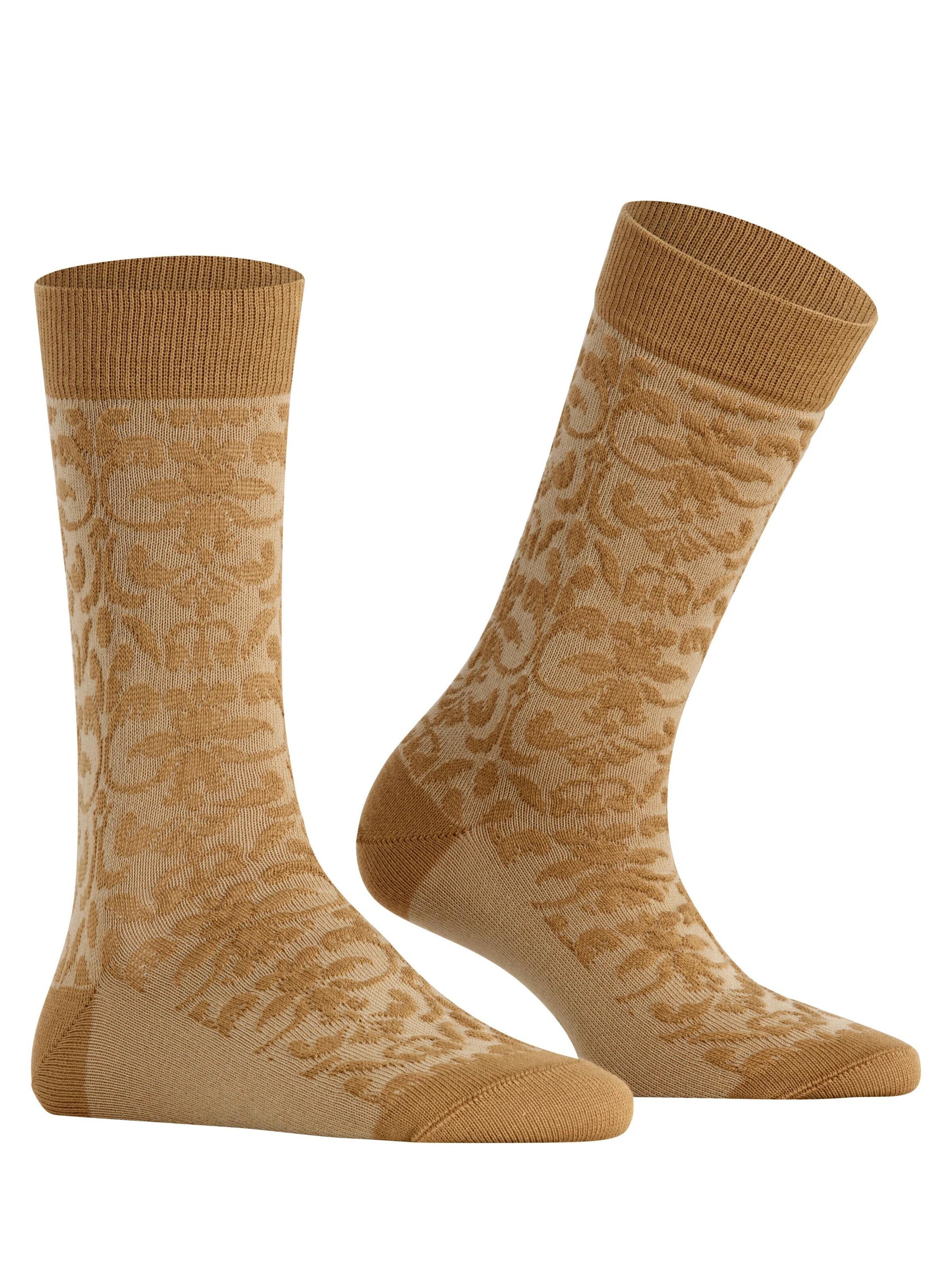 BURLINGTON Socks 'Ornamental' in Brown