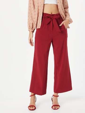 King Louie Wide leg Pleat-front trousers 'Neva' in Red: front