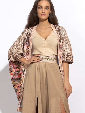 Cardigan oversize 'BAROQUE FLOWERS' JIORO en mélange de couleurs