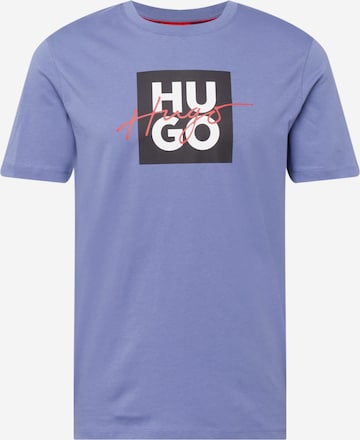 HUGO Red - Camisa 'Dalpaca' em roxo: frente