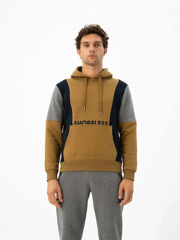 Sweat-shirt Arma en marron : devant