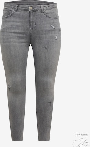 Skinny Jeans 'Cosette inspired by Cita' di Guido Maria Kretschmer Curvy in grigio: frontale