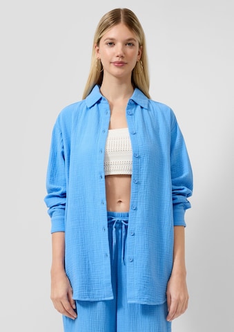 QS Blouse in Blue: front