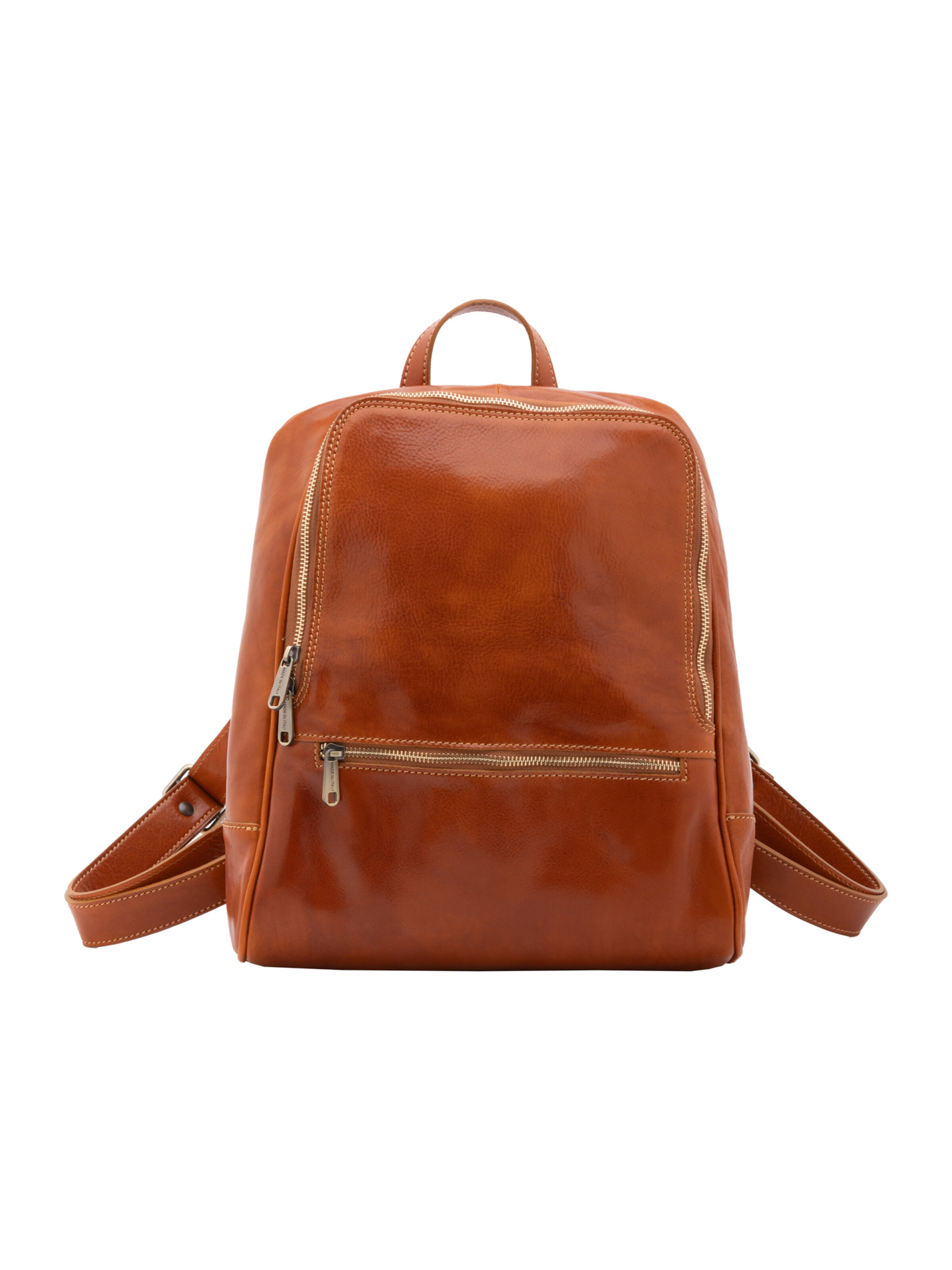 Borsa a spalla 'Zaino Silvanae Vera Pelle - Donna Chiusura Zip Tracolla Regolabile' di I Fratelli in beige: frontale
