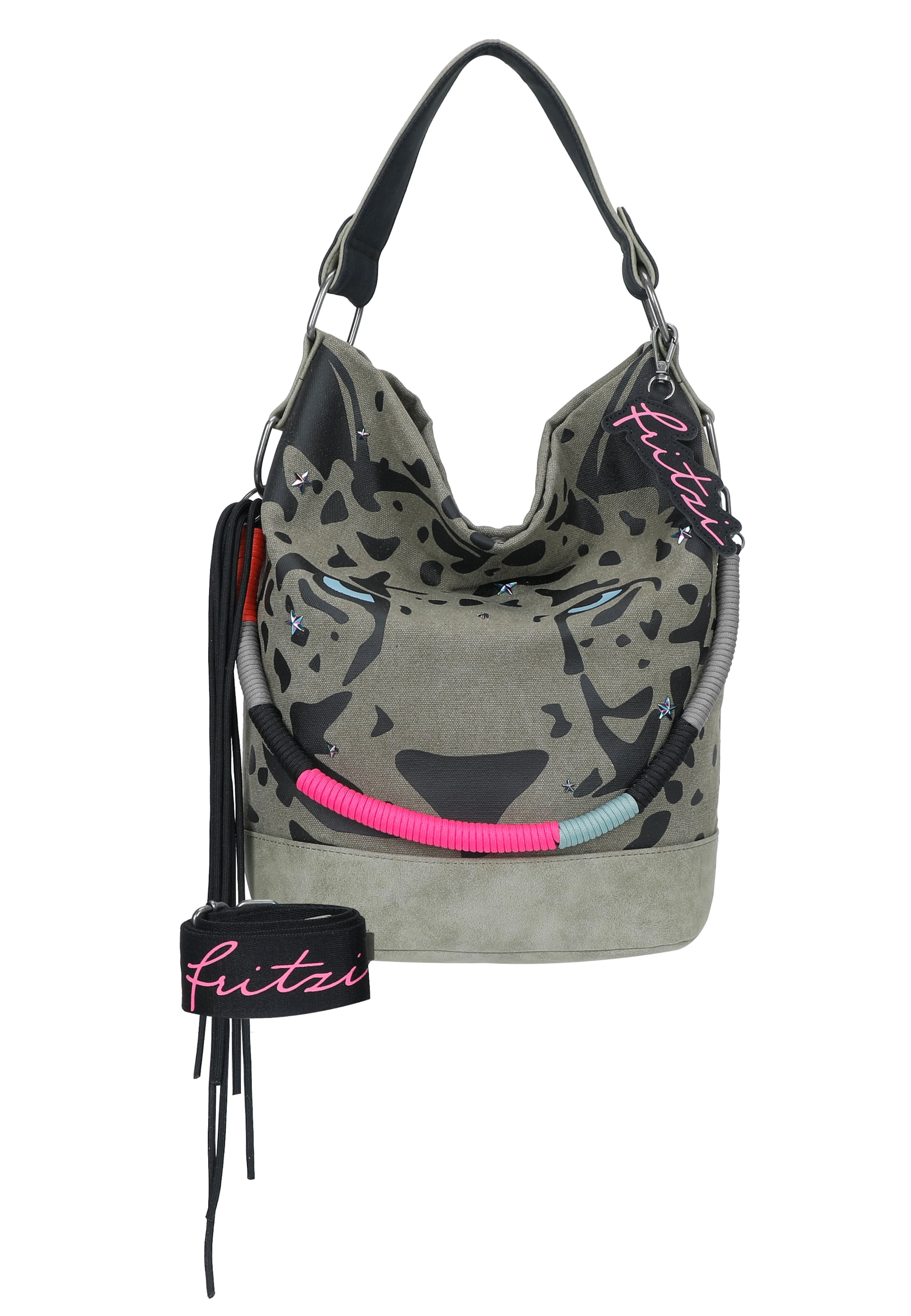 Fritzi aus Preußen Shoulder Bag 'Izzy07' in Grey: front