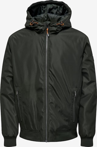Only & Sons Between-season jacket 'MAZE' in Green: front