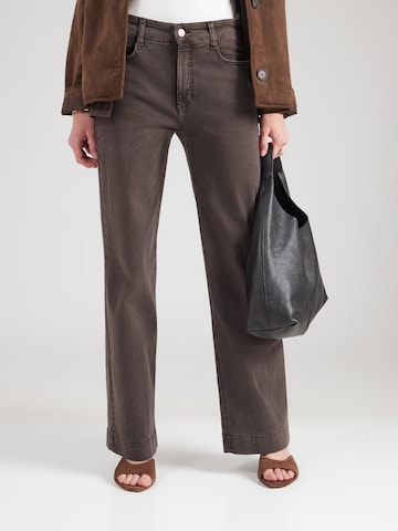 MAC Wide leg Jeans in Brown: front
