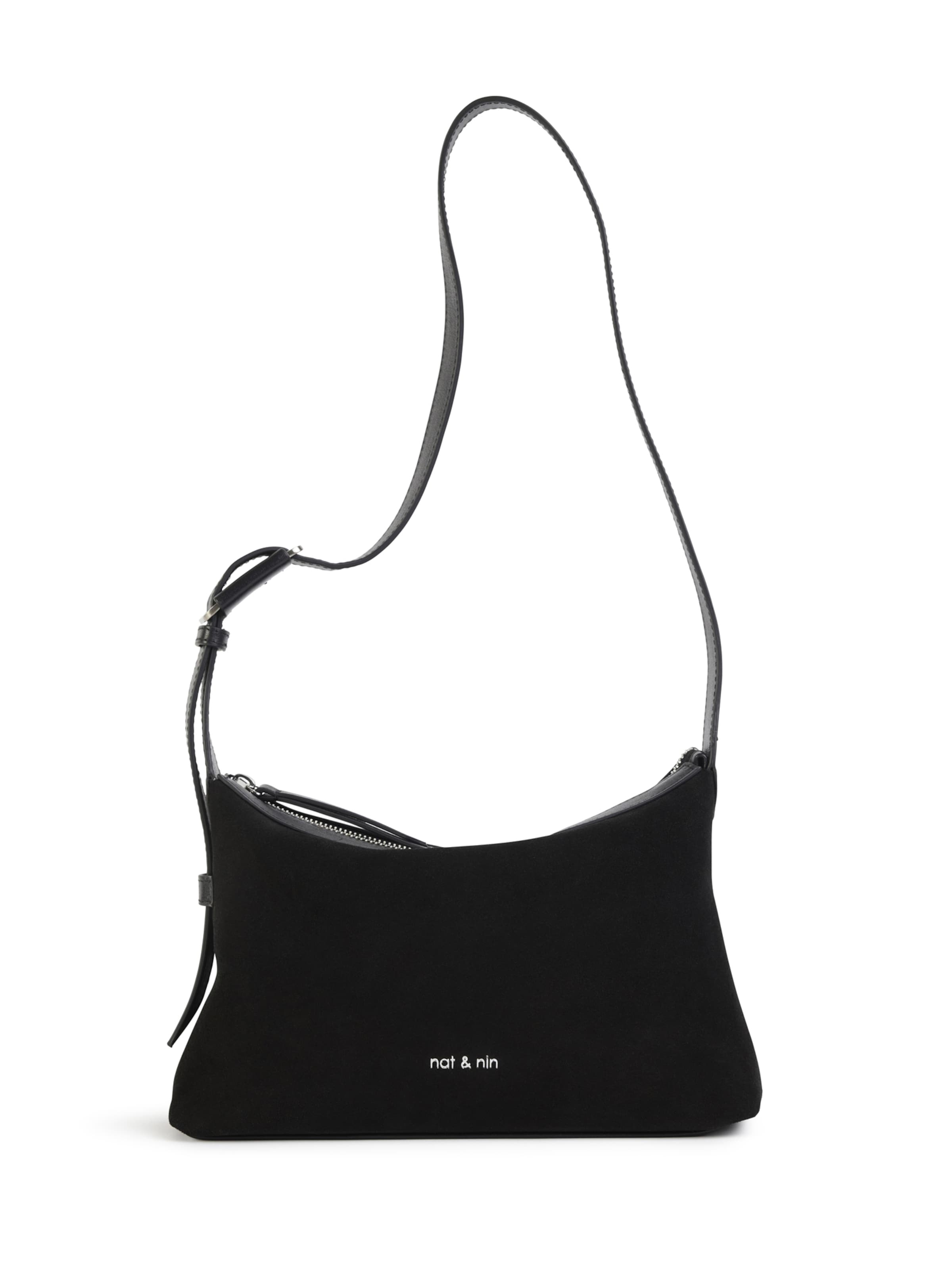 Nat&Nin Taška přes rameno 'BOWIE' – černá: přední strana