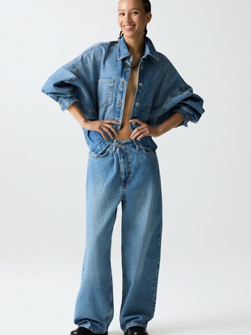 Wide leg Jeans di Pull&Bear in blu