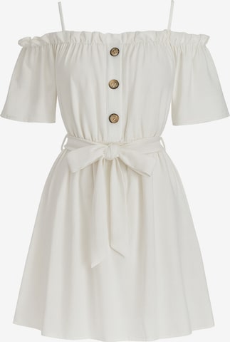 Robe Elara en blanc : devant