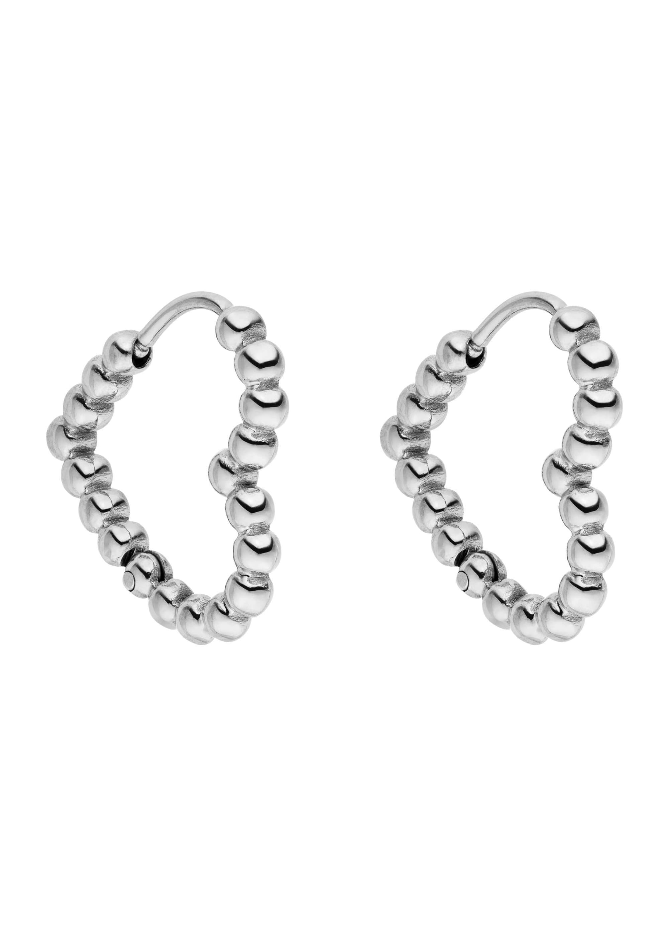 PURELEI Earrings 'Bubble Heart' in Silver: front
