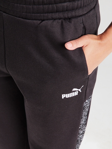 Effilé Pantalon de sport 'Essentials' PUMA en noir