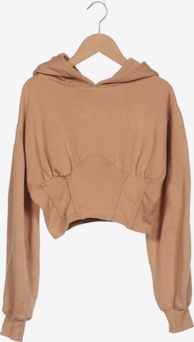 Missguided Sweatshirt & Zip-Up Hoodie in XS in Beige: front