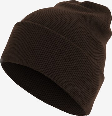 MSTRDS Beanie in Brown: front