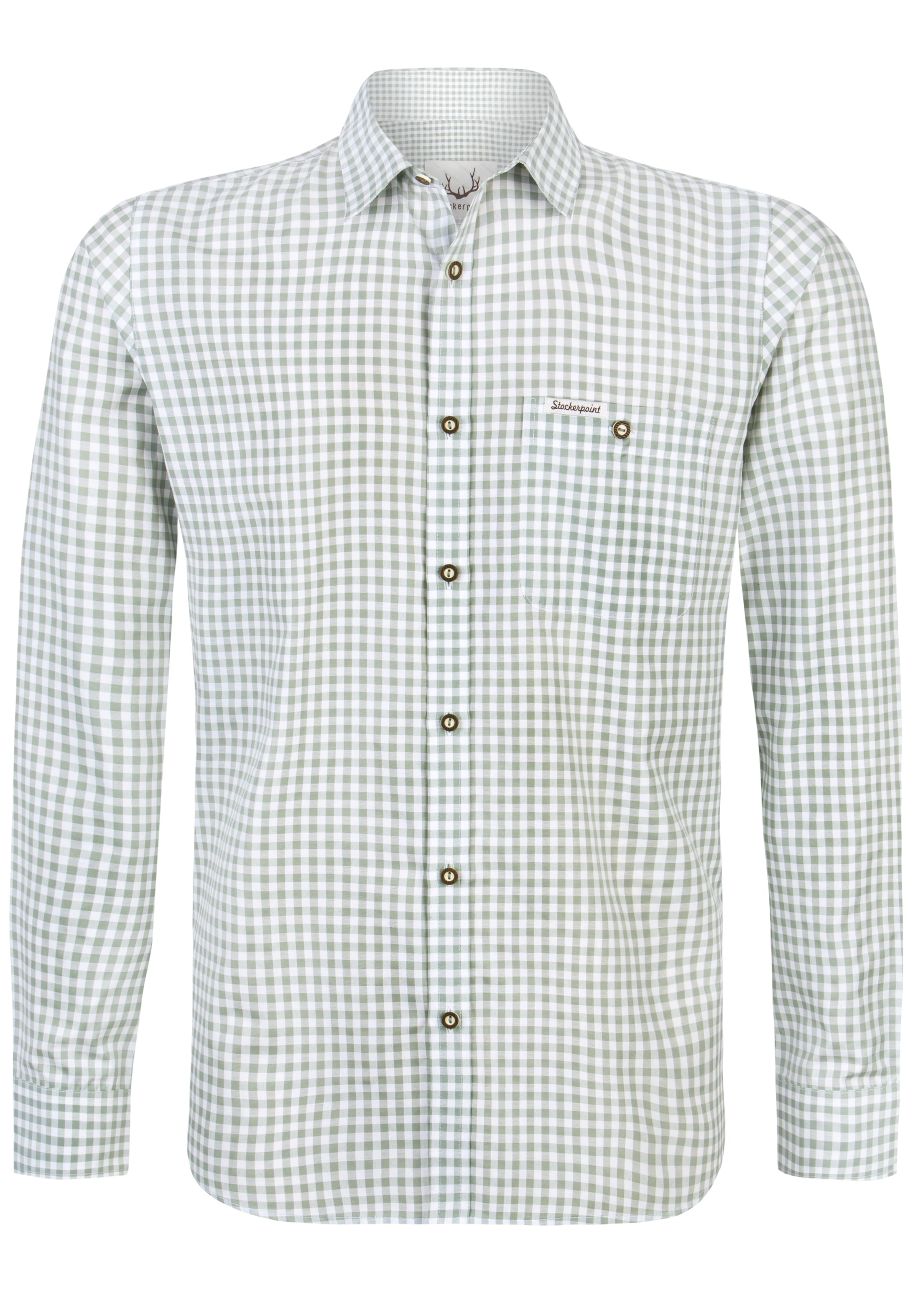 STOCKERPOINT Comfort Fit Trachtenhemd in Grau: Vorderseite