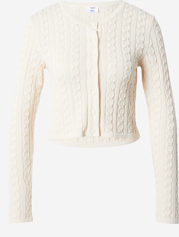 ABOUT YOU x Emili Sindlev Knit cardigan 'Keela' in White: front