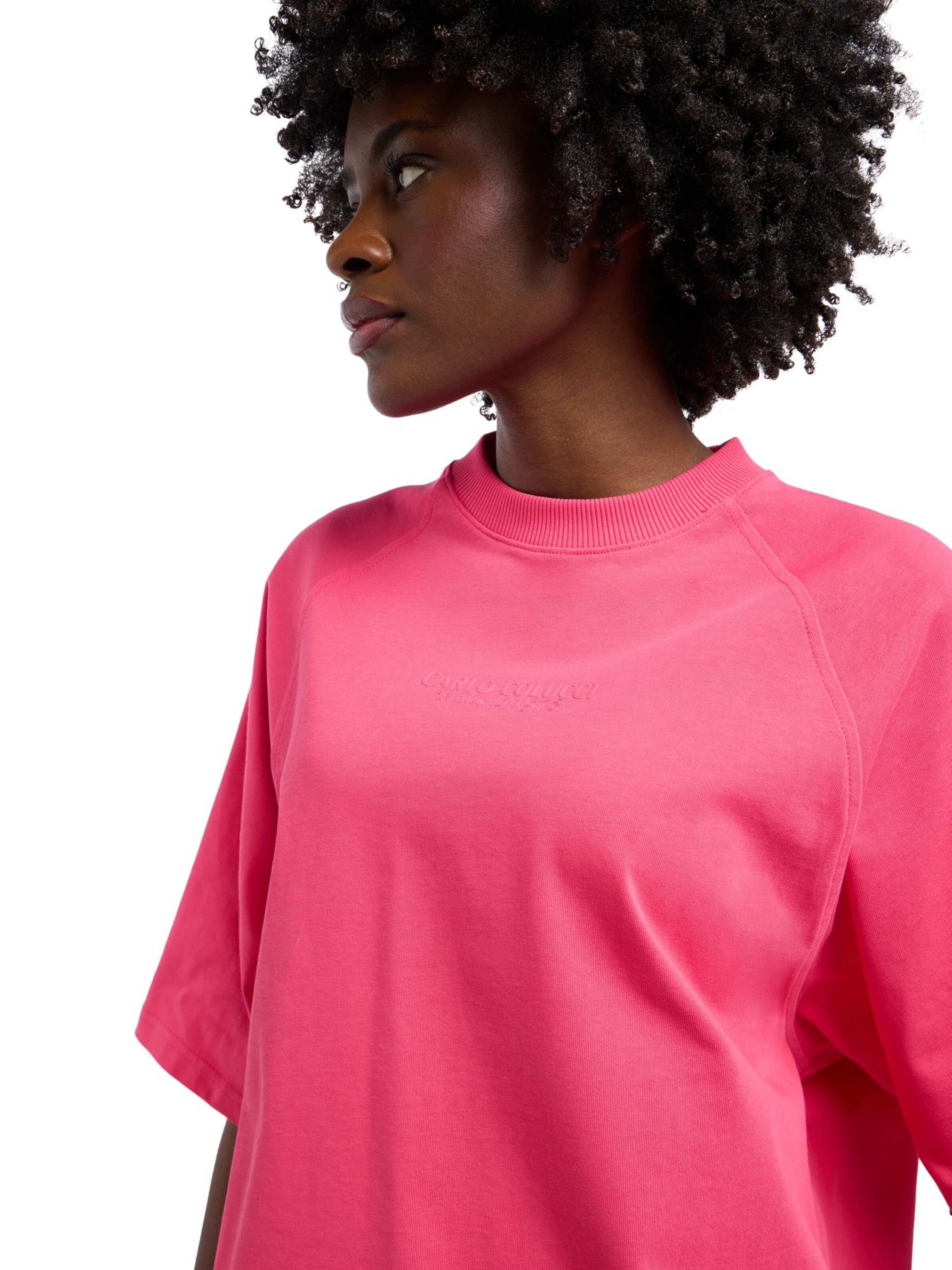 Carlo Colucci T-Shirt 'Drovandi' in Pink: Vorderseite