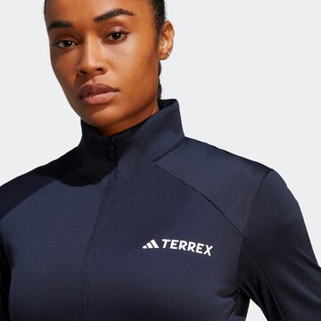 ADIDAS TERREX Athletic Jacket 'Multi Fleece' in Blue