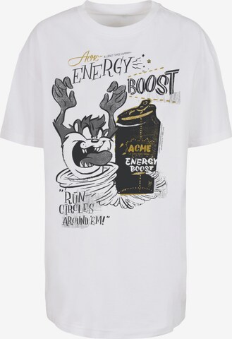 F4NT4STIC T-Shirt 'Looney Tunes Taz Energy Boost' in Weiß: predná strana