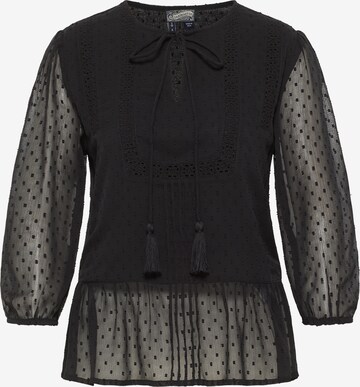 DreiMaster Vintage Blouse in Black: front