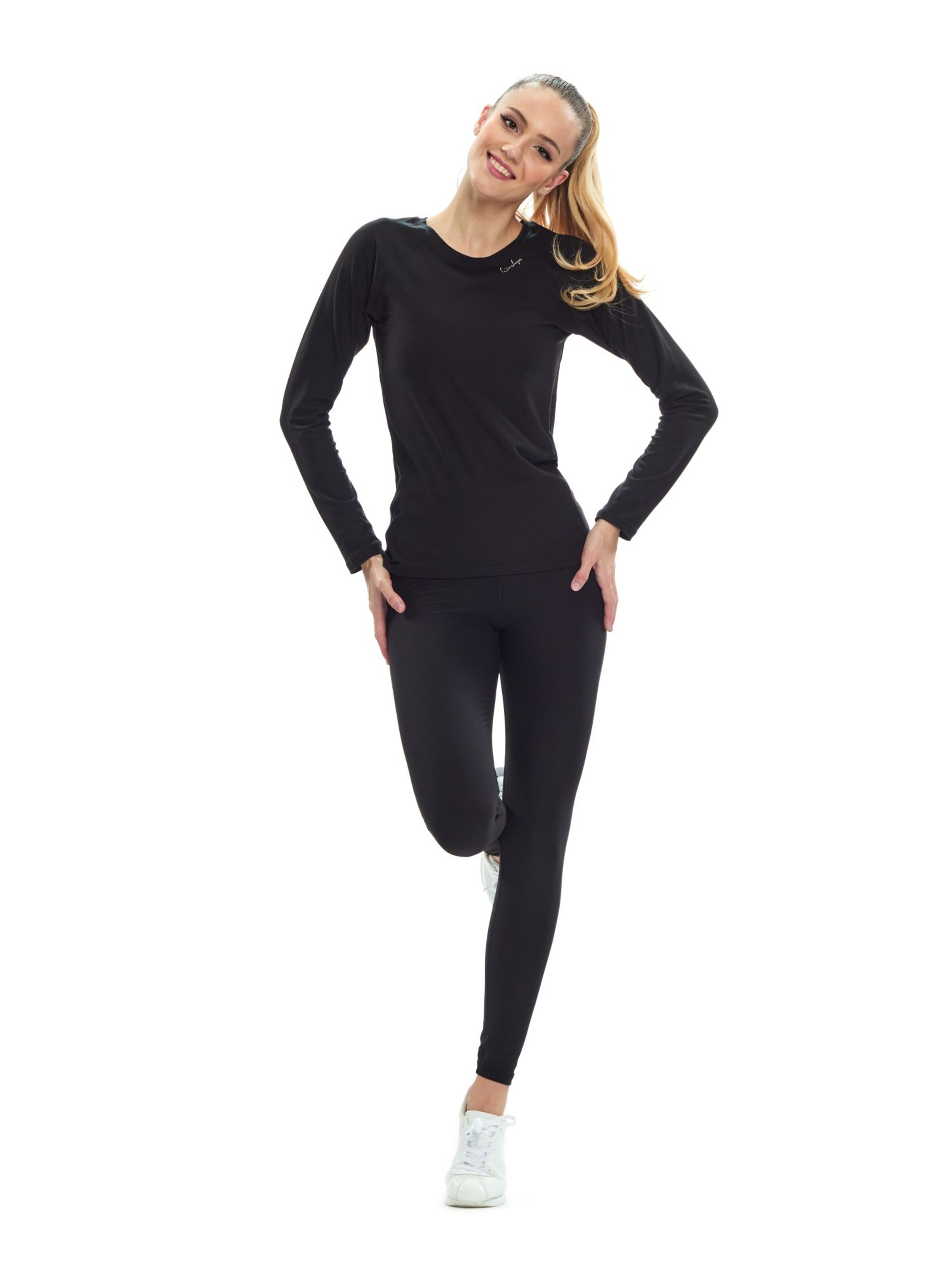 Winshape Skinny Sportsbukser 'AEL112C' i sort