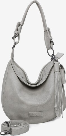 Fritzi aus Preußen Shoulder Bag 'Lipstick' in Grey: front