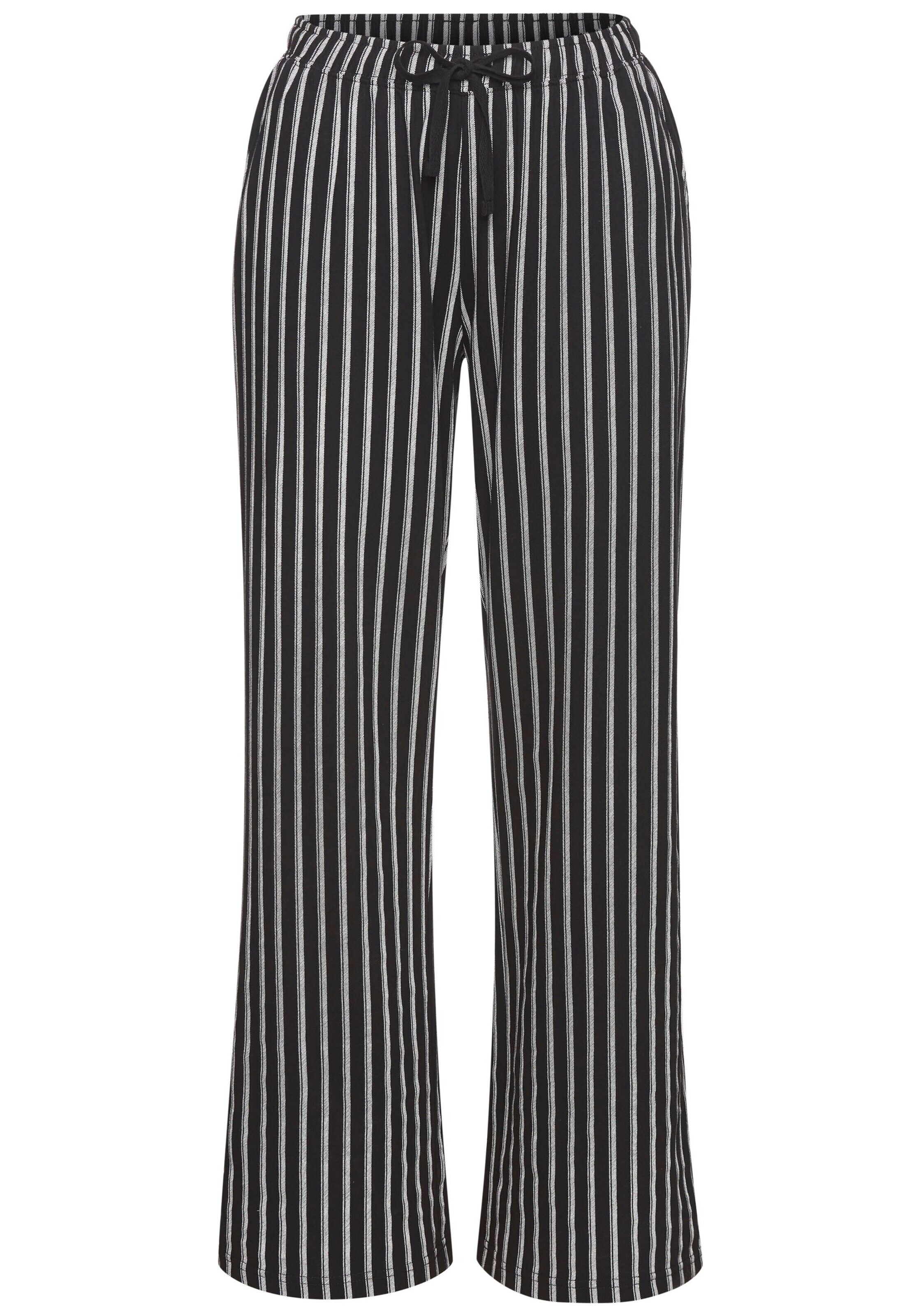 VIVANCE Pyjamahose in Schwarz: Vorderseite