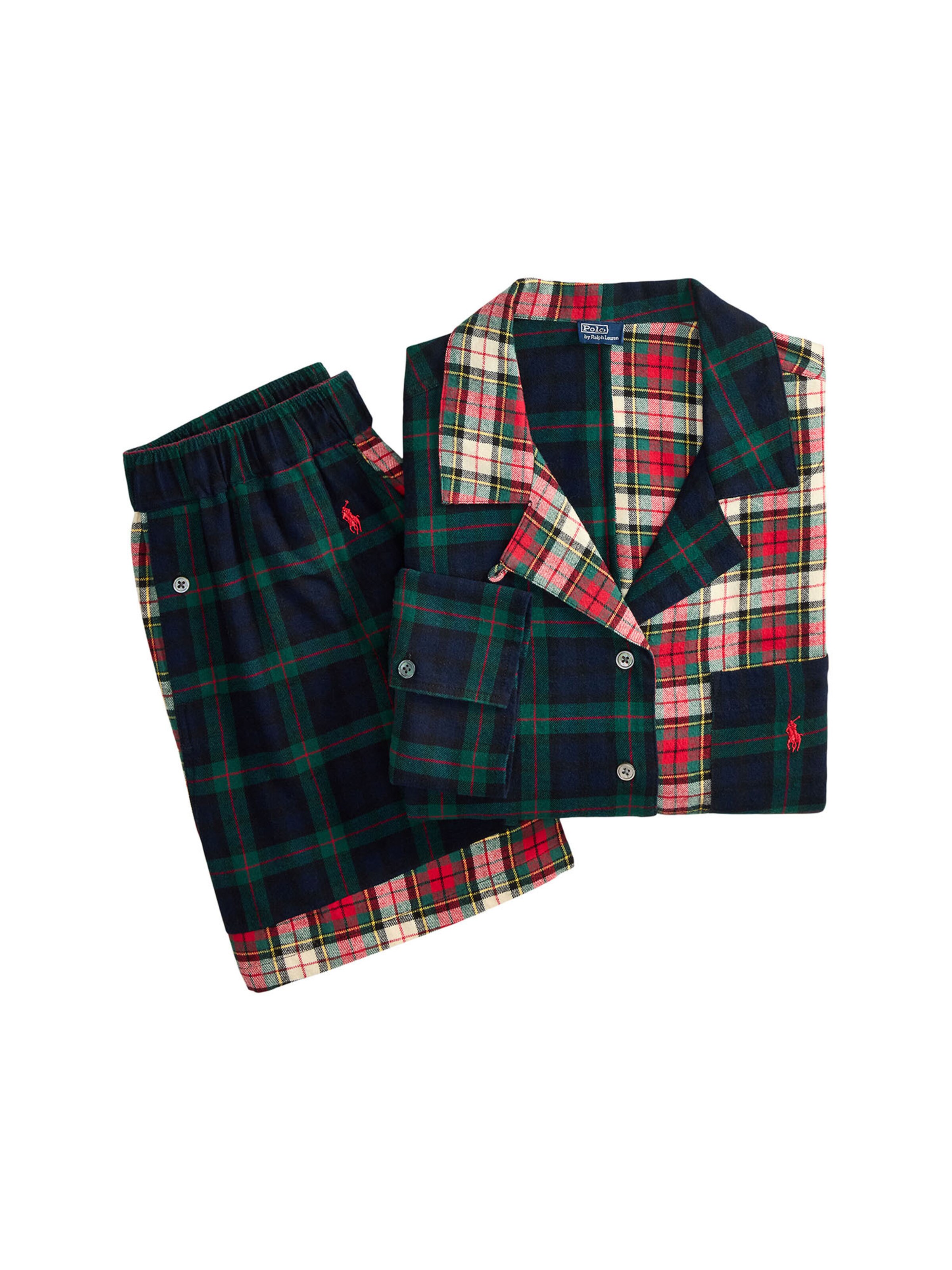 Polo Ralph Lauren Pyjama ' Crop & Boxer - Cozy Flannel ' in Gemengde kleuren