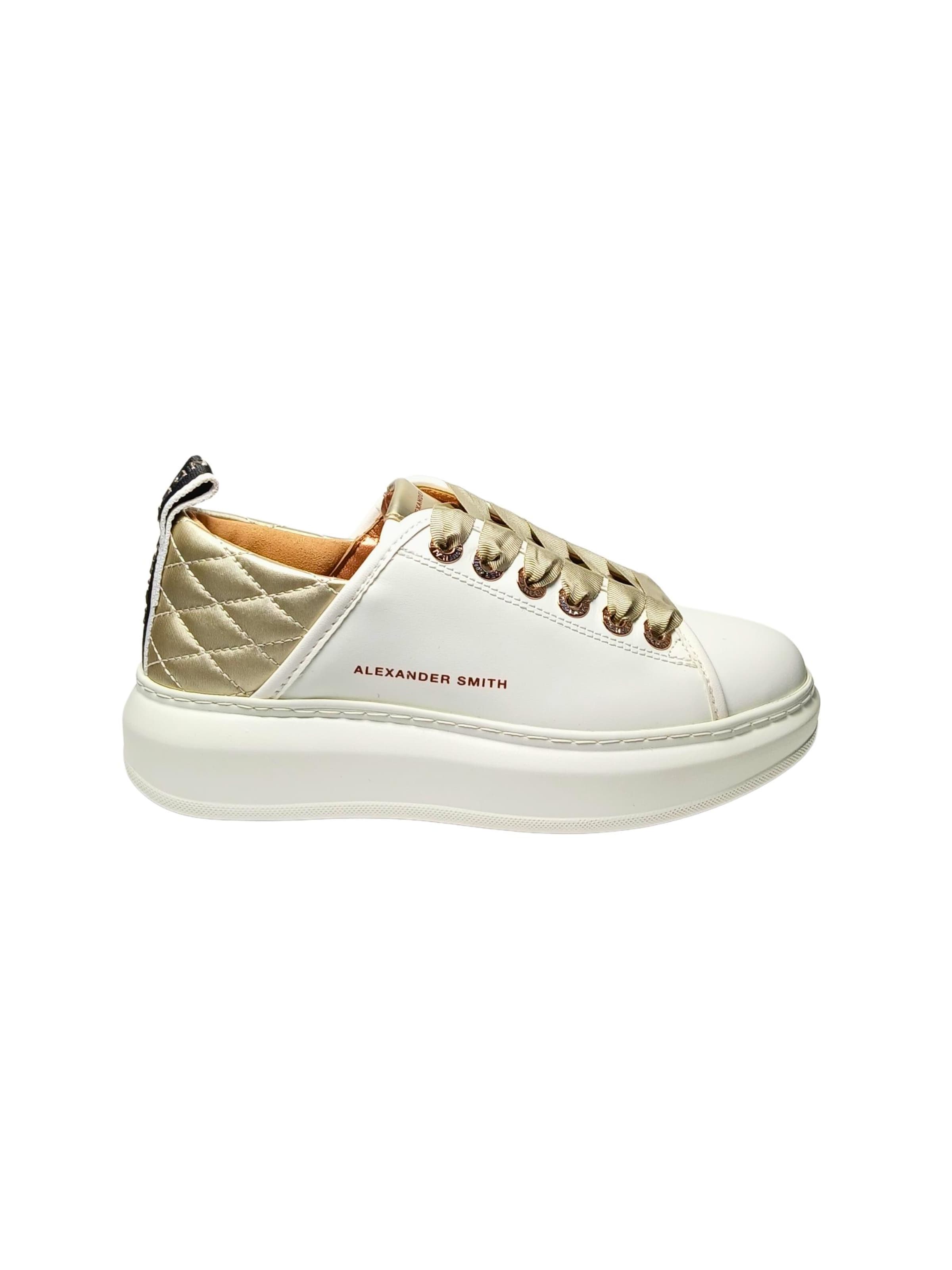 Alexander Smith Platform trainers in White: front