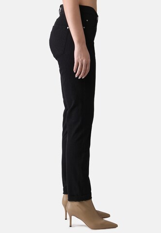 ppep. Regular 5-Pocket Jeans Damen Hose in Schwarz