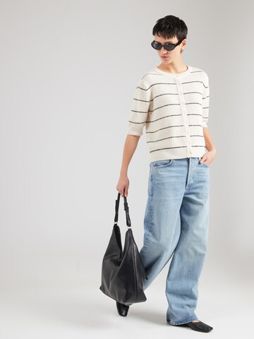Cardigan 'SLWinta' SOAKED IN LUXURY en blanc