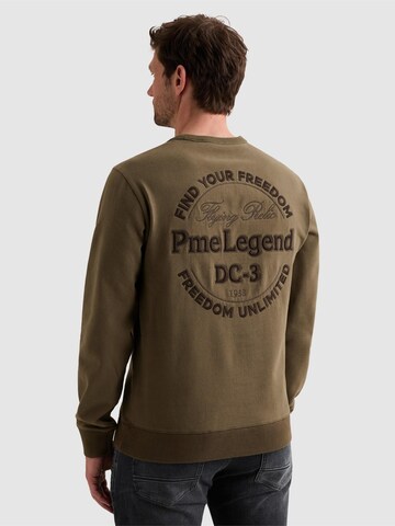 PME Legend Sweatshirt 'Sweatshirt in peached fleece with artwork' in Green: front