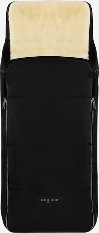 Werner Christ Baby Lammfellfußsack 'CORTINA' in Schwarz: Vorderseite