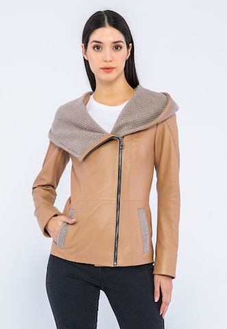 Giorgio di Mare Between-Season Jacket in Beige: front