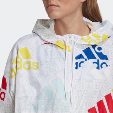 ADIDAS SPORTSWEAR Athletic Jacket 'Essentials' in White