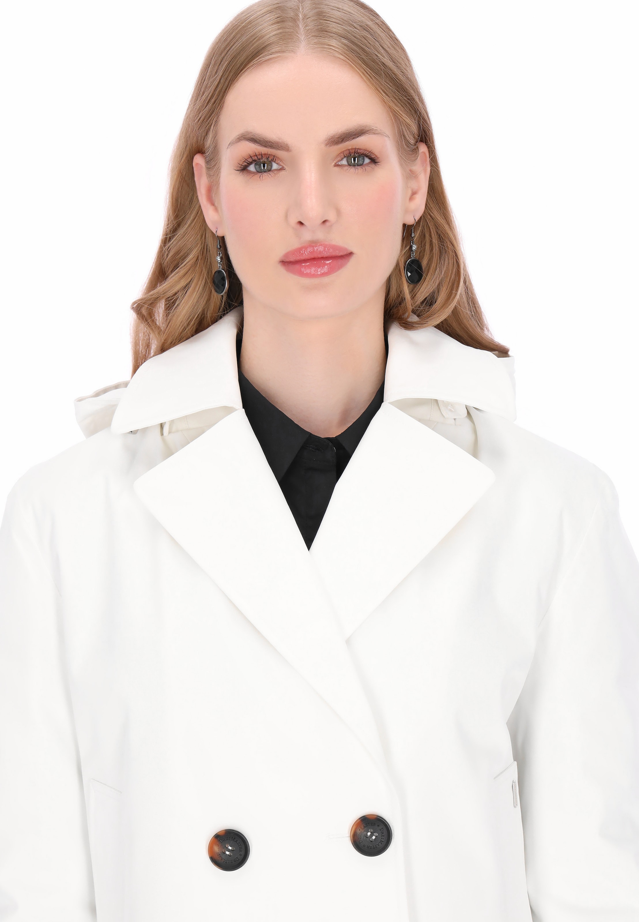 DreiMaster Klassik - Abrigo de entretiempo en blanco