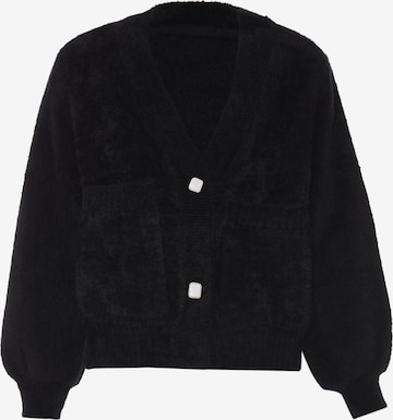 NALLY Knit Cardigan in Black: front