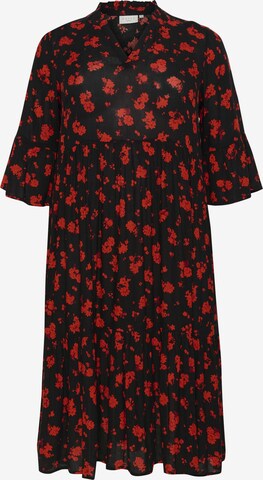 KAFFE CURVE Jurk 'Blusenkleid ' Kerry Ami ' in Zwart: voorkant