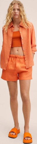 MANGO Regular Broek in Oranje