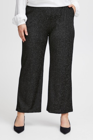 Fransa Wide leg Pants in Black: front