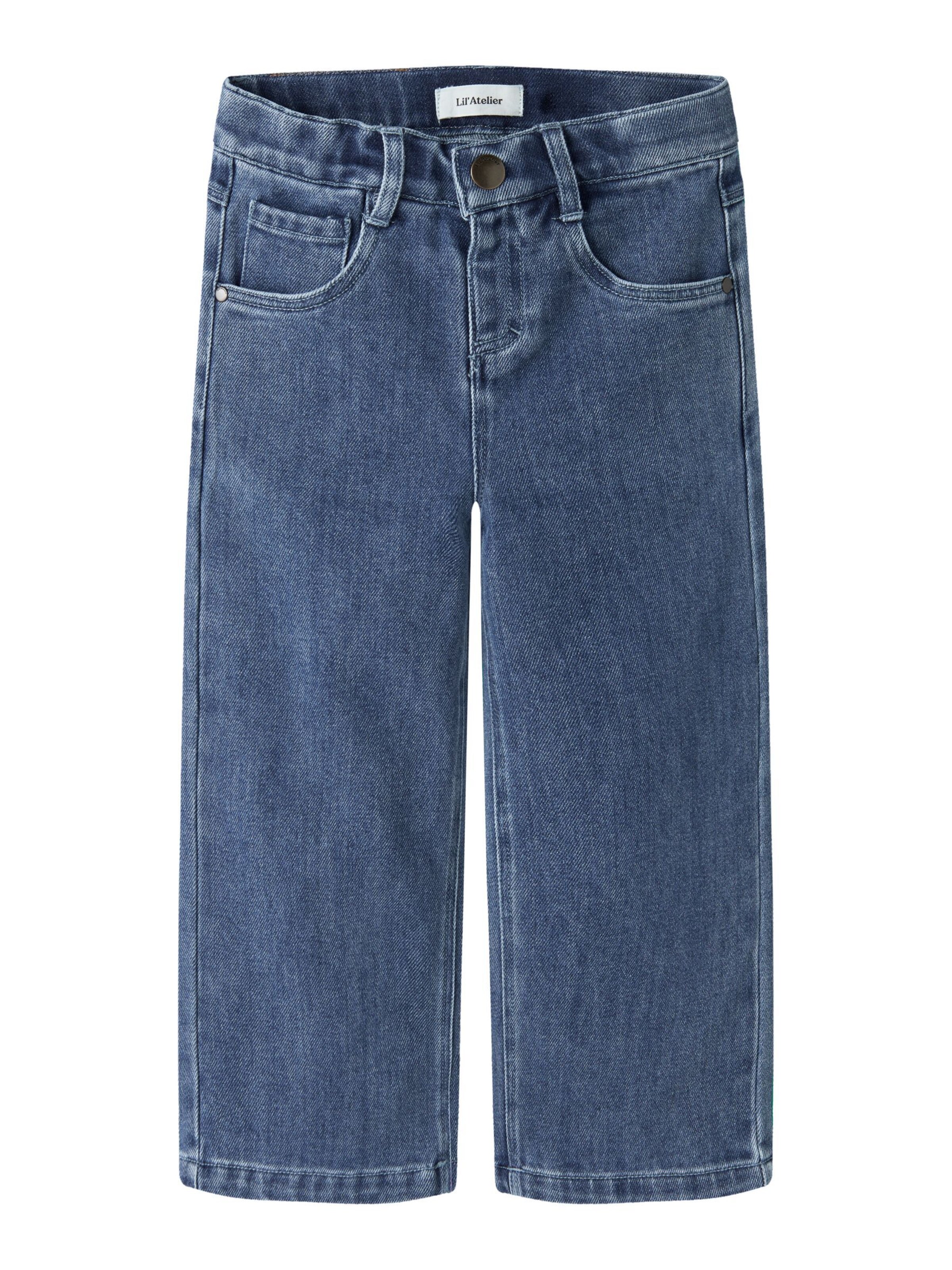 Lil'Atelier - Pierna ancha Vaquero en azul: frente