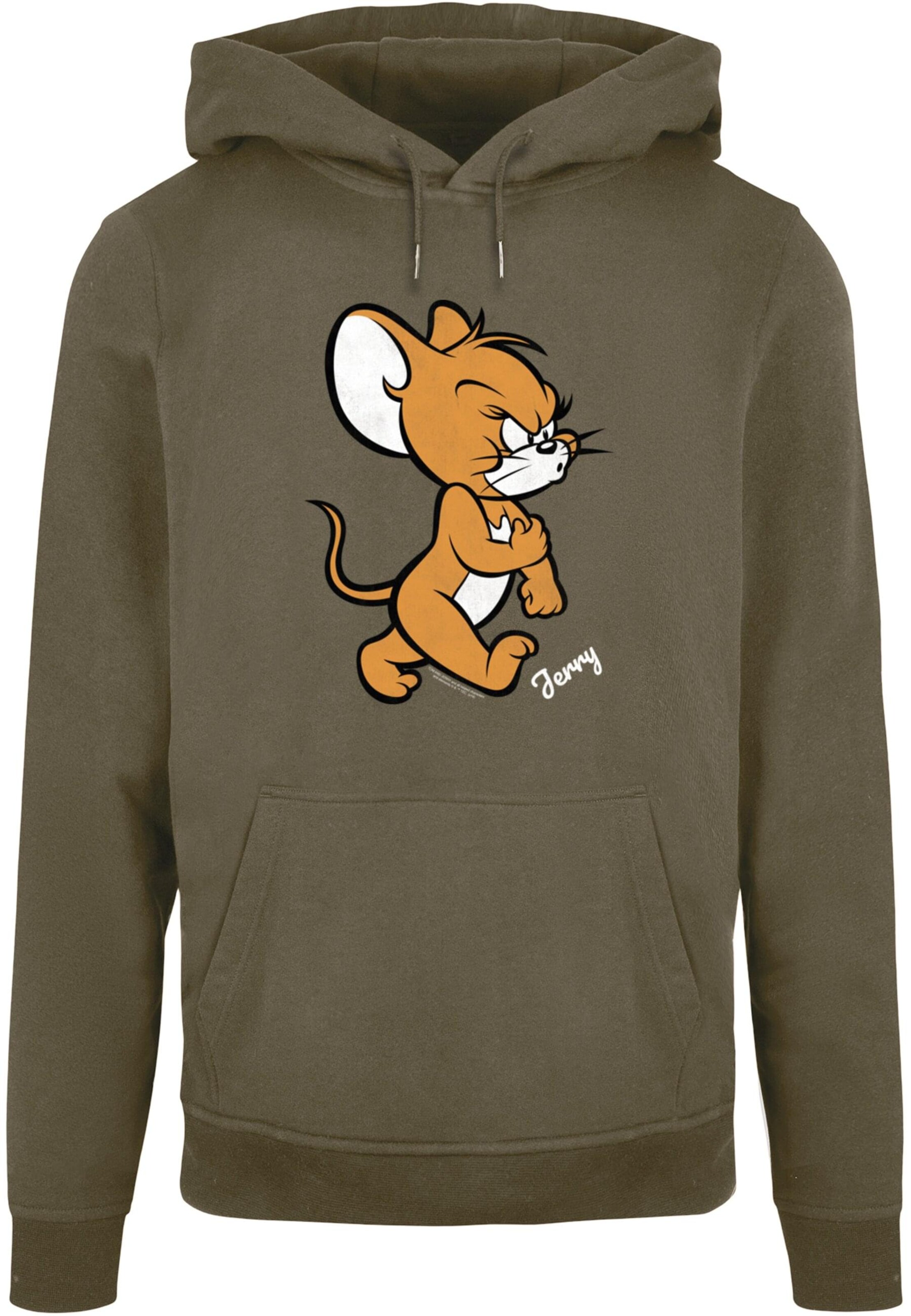 Sweat-shirt 'Tom & Jerry - Angry Mouse' ABSOLUTE CULT en vert : devant