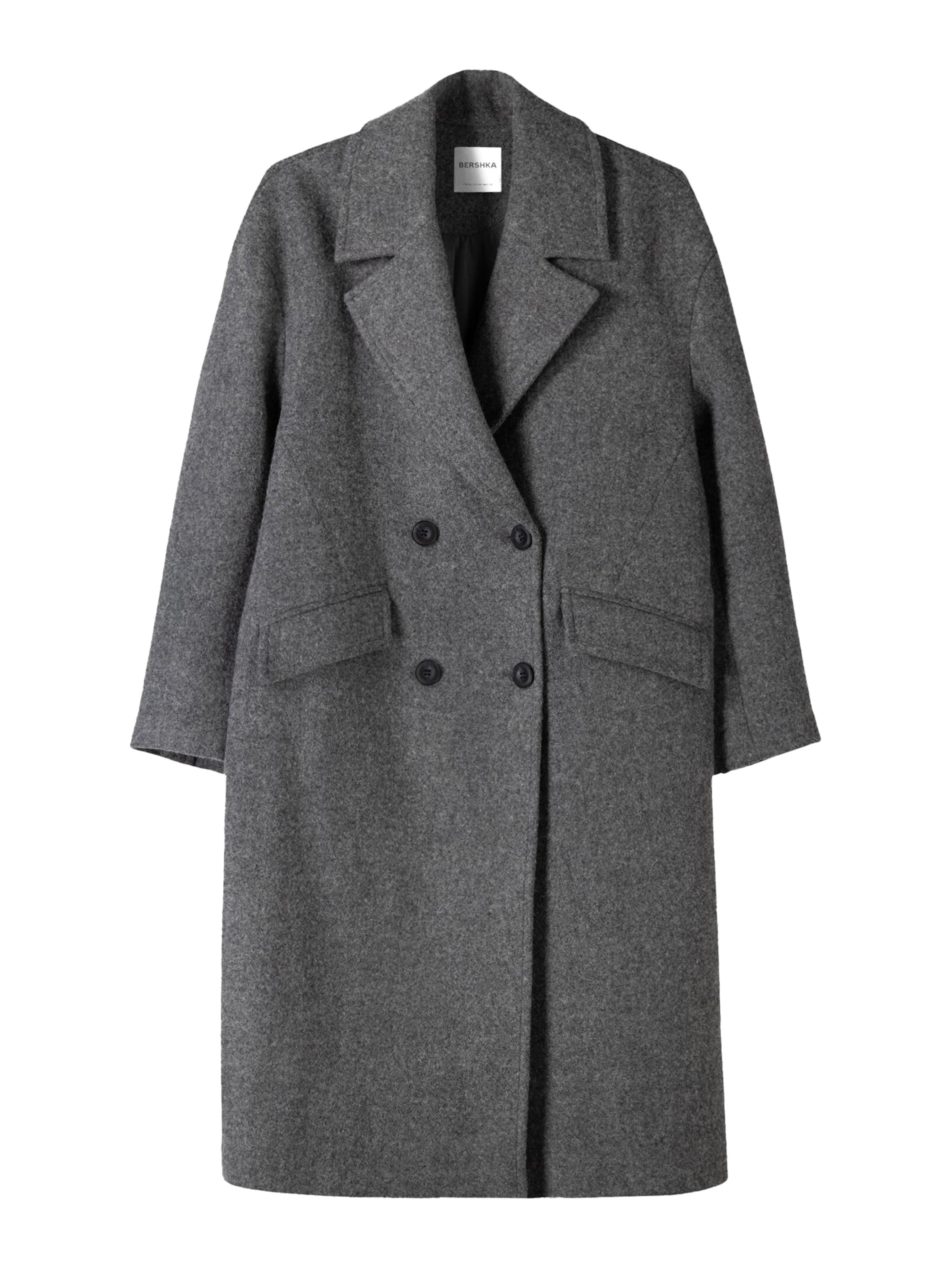 Bershka Overgangsfrakke i grå: forside