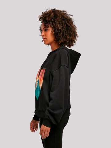 F4NT4STIC Sweatshirt 'Berg Sonnenuntergang Geometrisch' in Black